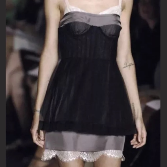 Bcbgmaxazria Runway Corset Organza Dress Sz 4 - Picture 3 of 5